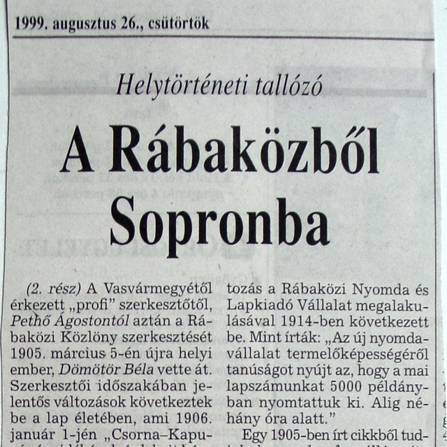 A Rbakzbl Sopronba
